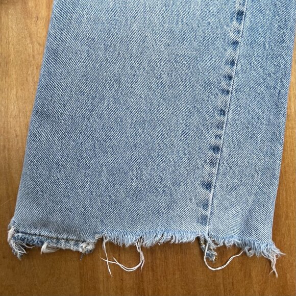 PACSUN LOW RISE BAGGY WIDE LEG JEANS WOMEN’S sz 23 Low Rise Destructed Hem - Picture 4 of 13